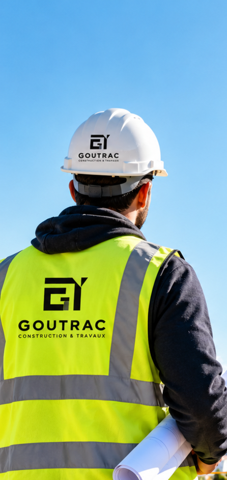 Chantier de construction accompagné par GOUTRAC au Maroc